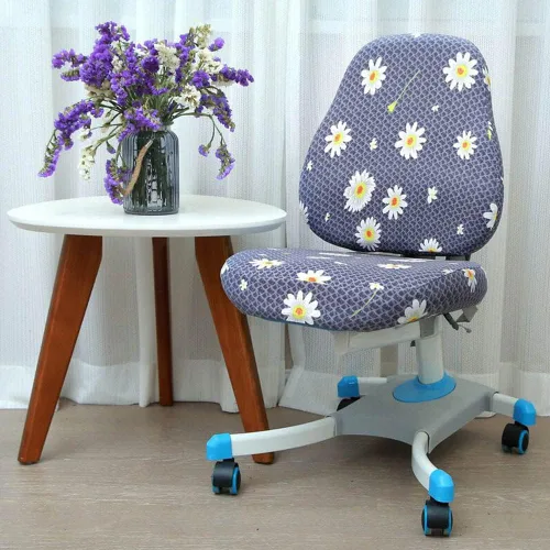 Vista 2 de VIOKKO Funda elástica para silla de oficina, fundas de asiento para silla de escritorio, antipolvo, universal, divididas de 2 piezas, giratorias