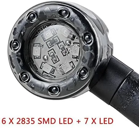 Vista 4 de MBB 2X ámbar y rojo LED bala señal de giro luces de freno lámpara de funcionamiento para motocicleta ATV bicicleta