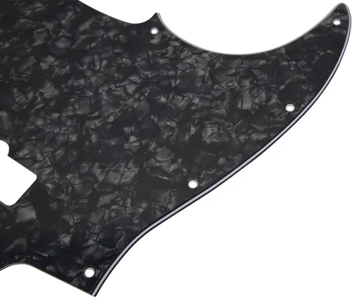 Vista 3 de 1 golpeador Yootones de 10 agujeros para Jazz Bass J Bass compatible con Fender Jazz Bass de EE. UU. y mexicano (3 capas de perlas negras)
