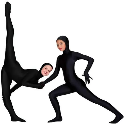 Vista 2 de Full Bodysuit Kids Lycra Spandex Zentai Suit Child Long Sleeve Unitards One Piece Dance Costume