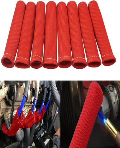 Vista 9 de Protector de Botas de Cable de Bujía - 8 PIEZAS 2500° Protector Térmico de Cable de Bujía, Funda de Protección Térmica de Bujía de 6 Pulgadas