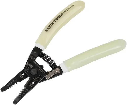 Vista 9 de Klein Tools 11055GLW Pelacables/cortador, fabricado en Estados Unidos, pelador/cortador Klein-Kurve, sólido de 10-18 AWG, cable trenzado de 12-20