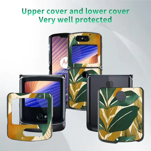 Vista 6 de Rossy Funda para Motorola RAZR 5G, para Moto RAZR 5G, funda delgada y ligera de policarbonato duro a prueba de golpes para Motorola Moto RAZR 5G