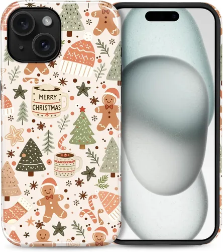 Vista 56 de Funda para iPhone 13 iPhone 14, a prueba de golpes, funda protectora híbrida de 2 capas, doble protección contra caídas, antiarañazos, diseño Rojo