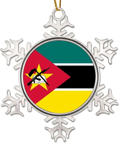 Vista 9 de Adornos de Navidad de metal con copo de nieve de Malta, recuerdo patriótico, regalo de recuerdo de país, adornos para árbol de Navidad, bandera