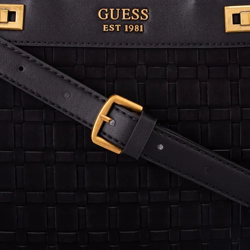 Vista 3 de GUESS US Katey - Mini bolsa tejida, Blanco