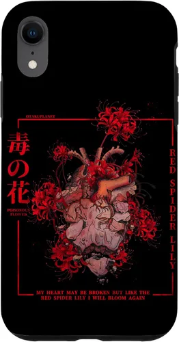 Vista 25 de Carcasa estética para iPhone 17, diseño de lirio de araña roja o Higanbana en Japón