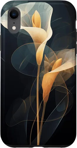 Vista 25 de Elegant Minimalist Calla Lily Abstract Dots Lines Background Case for iPhone 16