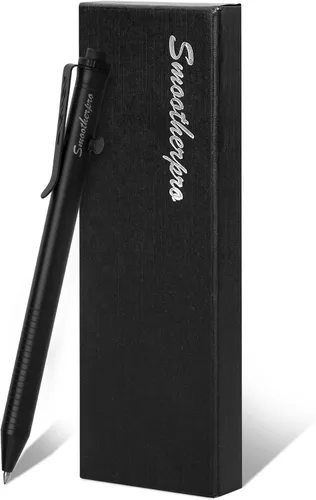Vista 9 de SMOOTHERPRO - Bolígrafo de acción de perno, bolígrafo esferográfico de acero inoxidable compatible con recarga de Pilot G2, bolígrafo EDC