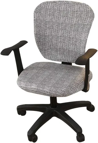 Vista 17 de Jinzio Funda para silla de oficina de computadora, tela protectora dividida y elástica, de poliéster, universal, para escritorio, para silla