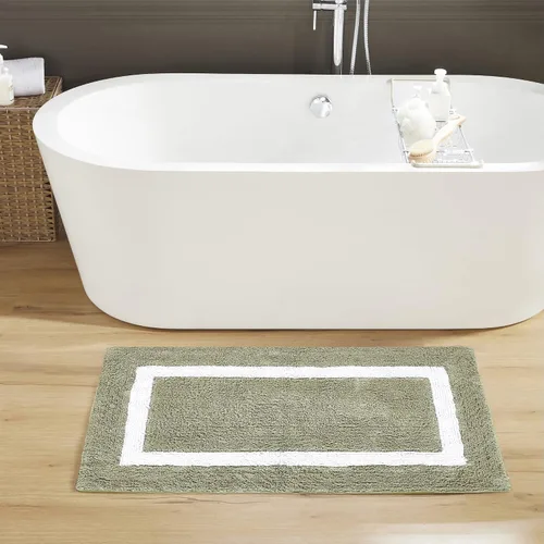 Vista 44 de Better Trends - Alfombra de baño 100% algodón reversible, altamente absorbente y lavable a máquina, suave, tapete de ducha para piso de baño