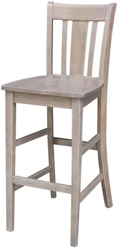 Vista 12 de Taburete de comedor de madera maciza San Remo - Altura del asiento de 24 pulgadas, sin terminar