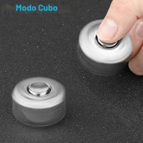 Vista 4 de Fidget Cube, Fidget Hand Finger Spinners Metal 2 en 1, Transformable Fidget Spinner Focus EDC Alivio del Estrés Juguetes Fidgets de la Punta