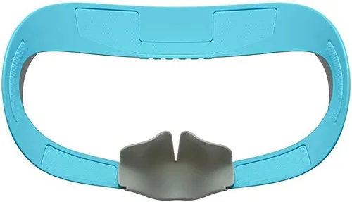 Vista 3 de VR Cover Facial Interface Bracket Foam Replacement with Lens Protector Cover for Meta Quest 2 Virtual Reality Oasis Edition - Light Blue Light Grey