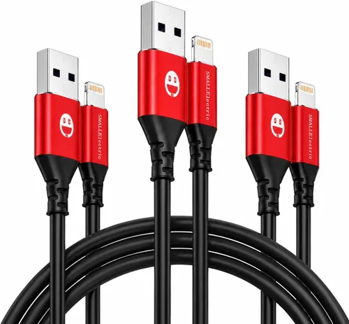 Vista 15 de SMALLElectric Paquete de 3 cargadores MFi para iPhone de 1 pie de cable Lightning corto Cable Lightning corto de 1 pie con certificación MFi