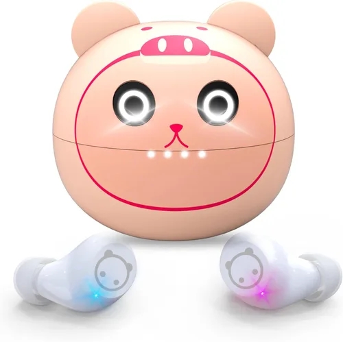 Vista 9 de Auriculares inalámbricos para niños con orejas pequeñas, auriculares con control táctil, auriculares in-ear inalámbricos, auriculares Bluetooth 5.3