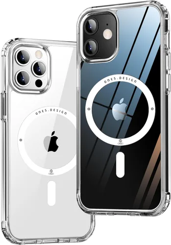 Vista 47 de ONES Funda delgada transparente para iPhone 8 Plus/7 Plus, PC + TPU híbrido, protección contra caídas de grado militar [antiamarillamiento], funda
