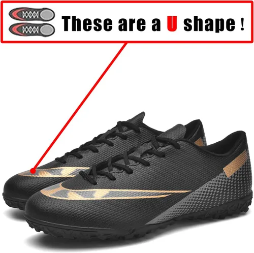 Vista 2 de Zapatos de fútbol para hombre, botas de fútbol profesionales de alta calidad, transpirables, para interiores y exteriores, TFAG