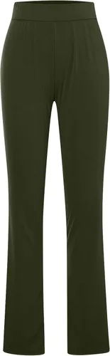 Vista 6 de Pantalones de yoga para mujer, a la moda, de color sólido, pantalones acampanados deportivos, casuales, cintura alta, elástica, ajustados, ajustados