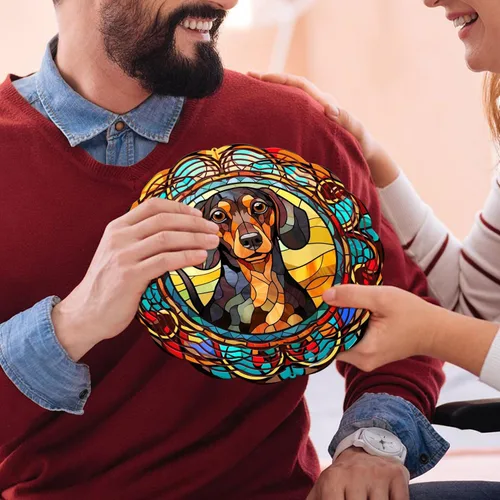 Vista 6 de Dachshund Yard and Garden Wind Spinner, exclusivo 3D colgante Dachshund Wind Spinner