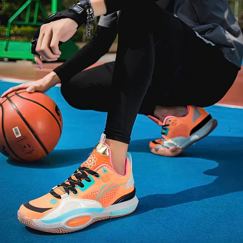 Vista 6 de Colorblock - Zapatos deportivos múltiples para mujer, zapatos de baloncesto y tenis casuales de moda con suela de goma antideslizante de alto rebote