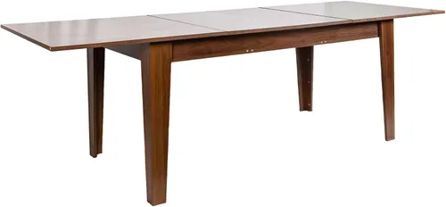 Vista 5 de WILLIAMSPACE Mesa de comedor extensible de madera de 106 pulgadas para 8 a 12, mesa de cocina rectangular rústica de campo, mesa de comedor grande