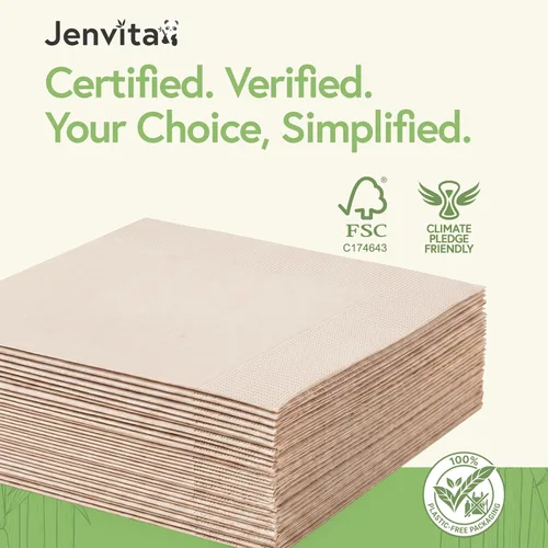 Vista 6 de Servilletas compostables 100% bambú (paquete de 50) Servilletas resistentes para almuerzo, cena, eventos, ocasiones y entretenimiento, ecológicas