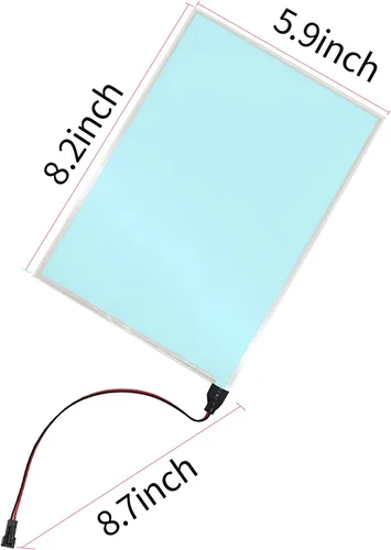Vista 4 de El Panel de retroiluminación 8.2 x 5.9 pulgadas, panel de luz electroluminiscente, luz de fondo cortable, lámina de papel neón para decoración