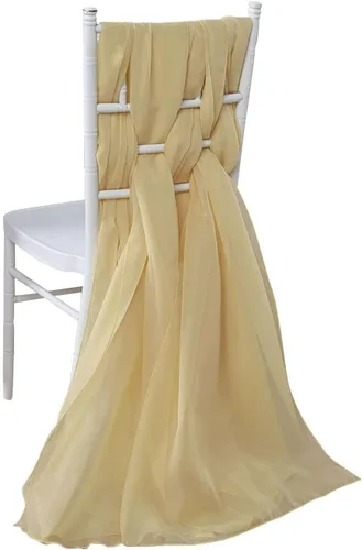 Vista 15 de Efavormart - Paquete de 5 bandas de gasa de alta calidad para silla, 22 x 78 pulgadas, amatista violeta, lazos para silla de diseño transparente