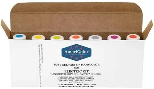 Vista 3 de AmeriColor Colorante de alimentos - Kit eléctrico - Pasta de gel suave, 7 botellas de 0,75 onzas