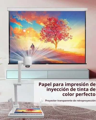 Vista 2 de QYH Papel de película transparente transparente para proyectores superiores Transparencias e impresiones de pantalla de inyección de tinta 8.5 x