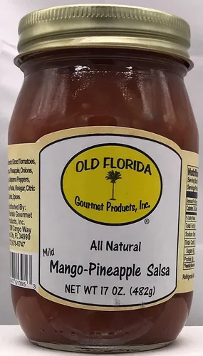 Vista 2 de Old Florida Gourmet Salsa de piña y mango suave - PACK DE 3