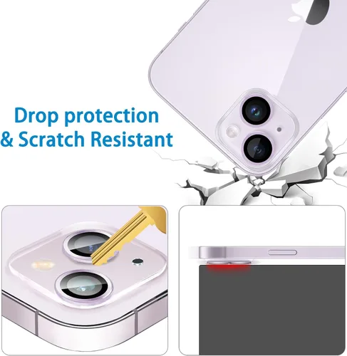 Vista 56 de Dengduoduo Paquete de 3 protectores de lente de cámara de vidrio templado para iPhone 15 de 6.1 pulgadas y para iPhone 15 Plus de 6.7 pulgadas