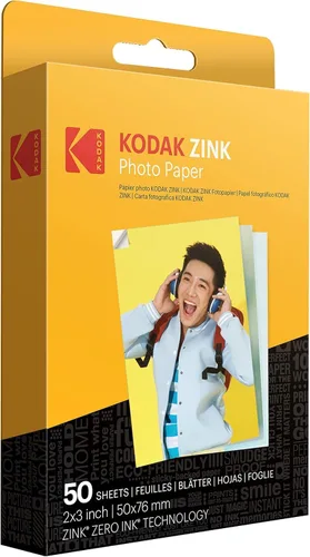 Vista 3 de KODAK Barbie x Step Slim Impresora fotográfica instantánea inalámbrica portátil de 2"x3" Papel fotográfico prémium (50 hojas)