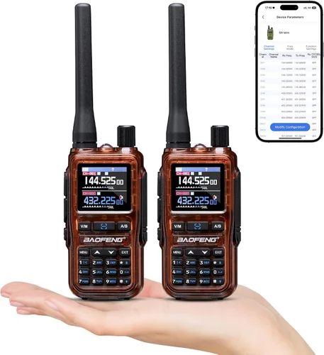 Vista 12 de Baofeng Radioaficionado UV-5R, radio bidireccional UHF VHF, gris