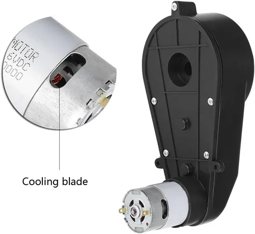 Vista 3 de Akozon Ruedas Motor eléctrico Motor de impulsión de motor Paseo universal RS550 Motor de impulsión con motor 6V