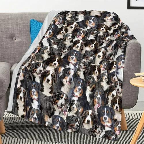 Vista 23 de Airedale - Manta de regalo para perro, linda manta de franela estampada para cama, sofá, sofá