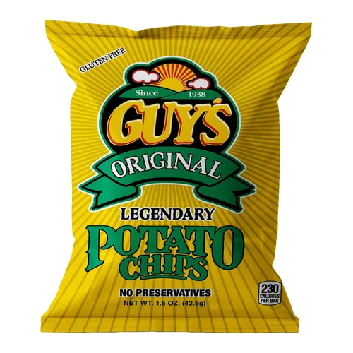 Vista 16 de Guys - Papas fritas de crema agria y cebolla, bocadillos saludables y salados con una mezcla única de especias, papas fritas naturales, papas fritas