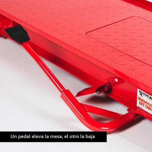 Vista 5 de Titan ramps 1.000 libras Tabla elevadora de motocicleta hidráulica muy resistente.