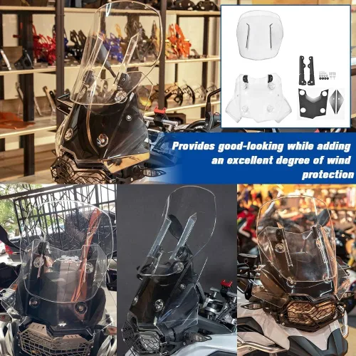 Vista 3 de Deflector de viento ajustable para motocicleta, compatible con B.M.W F750GS F850GS F 750 GS F 850 GS 2018-2023 F800GS 2024 2025 Protector