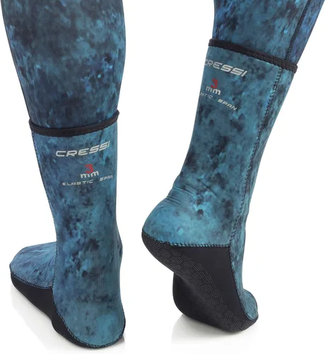Vista 3 de CRESSI Calcetines de camuflaje de neopreno para adultos de 0.118 in para apnea, esnórquel, buceo - Calcetines Hunter: diseñados en Italia