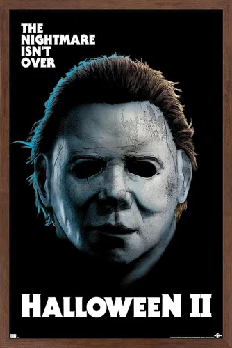 Vista 16 de Trends International Halloween II - Póster de pared de pesadilla, 22.4 pulgadas de largo x 14.7 pulgadas, versión enmarcada en madera de granero