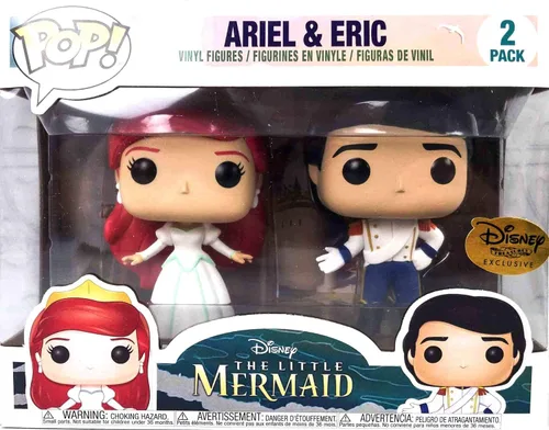 Vista 2 de Funko Disney Treasures Exclusive Pops, The Little Mermaid-ARIEL & ERIC, paquete de 2