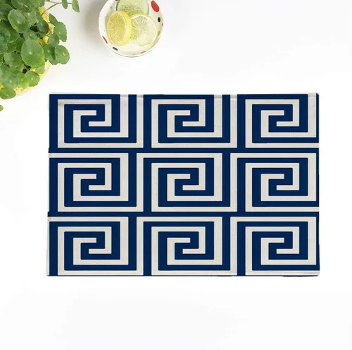 Vista 17 de Frcthmdc - Juego de 4 manteles individuales Frcthmdc French Country Blue Toile Garden de 18 x 12.5 pulgadas, decoración de fiestas, antideslizantes