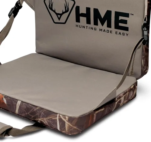 Vista 2 de HME Cojín de espuma para asiento plegable de caza, duradero, portátil, compacto, cómodo, resistente a la intemperie, versátil con correas ajustables