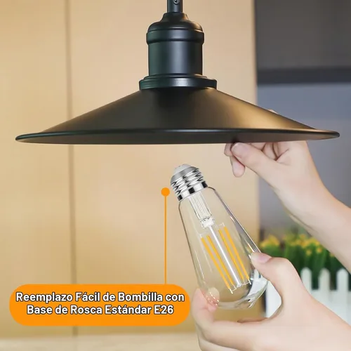 Vista 6 de Bombillas LED Edison vintage equivalentes a 60 W, regulables, 7 W, ST58, bombillas de filamento LED, blanco suave, 2700 K, iluminación