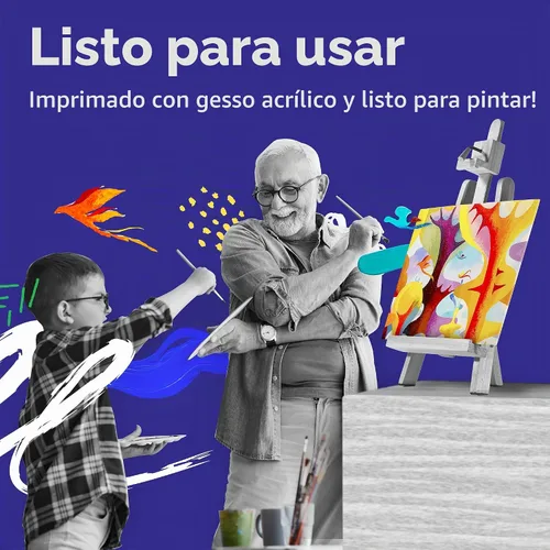Vista 6 de Artlicious Lienzos para pintar – Paquete de 12,4 x 4 pulgadas de lienzo blanco – Paneles de arte 100% algodón para pintura al aceite, acrílico