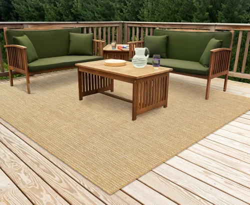 Vista 55 de Liora Manne Carmel - Alfombra tejida de perfil bajo de fácil cuidado para interiores y exteriores, color aguamarina, 6 pies 6 pulgadas x 9 pies 4