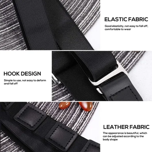 Vista 8 de ONDIAN CHUNCIN - Cinturón de camisa duradero, antiarrugas, antideslizante, soporte para camisa, liguero, clip para hombres y mujeres, 1.0 in