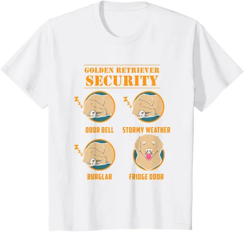Vista 30 de Camisa Golden Retriever de seguridad Golden Retriever para perro divertido, Negro, S